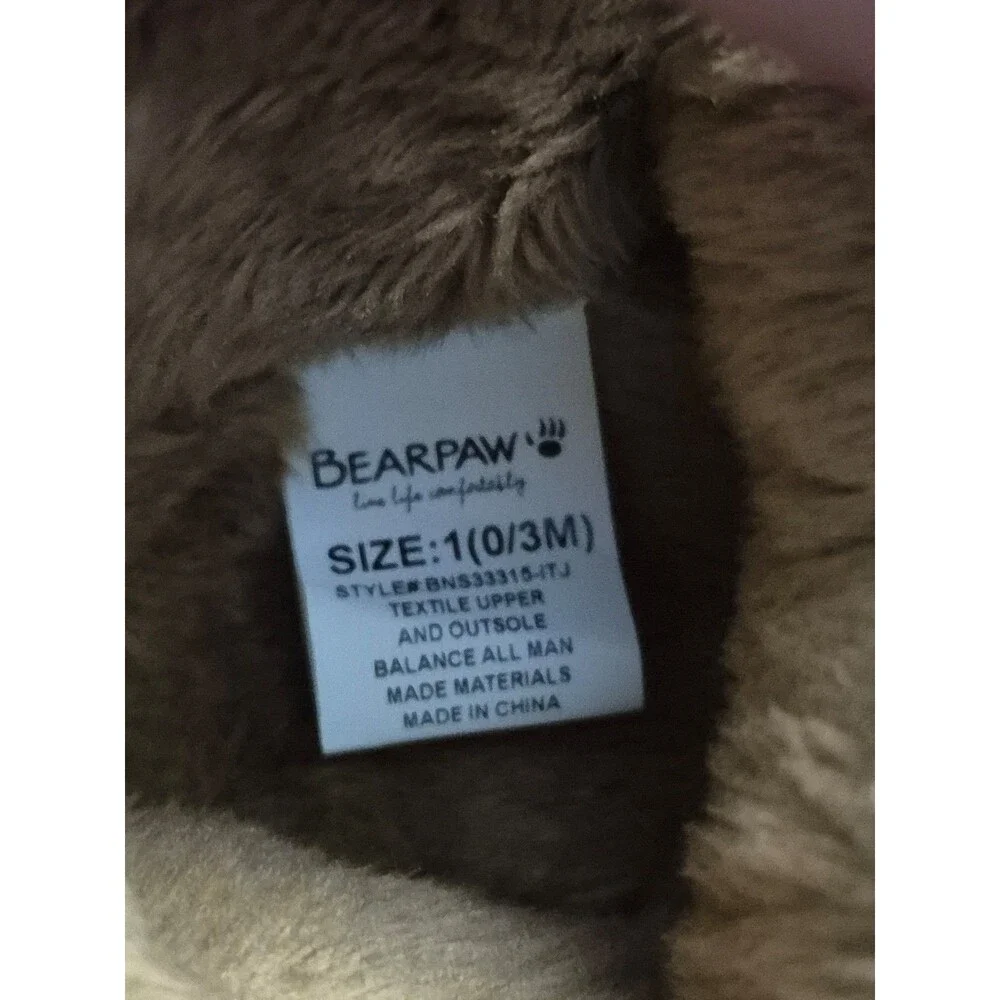 Bearpaw baby boots size 1 0-3 months- tan